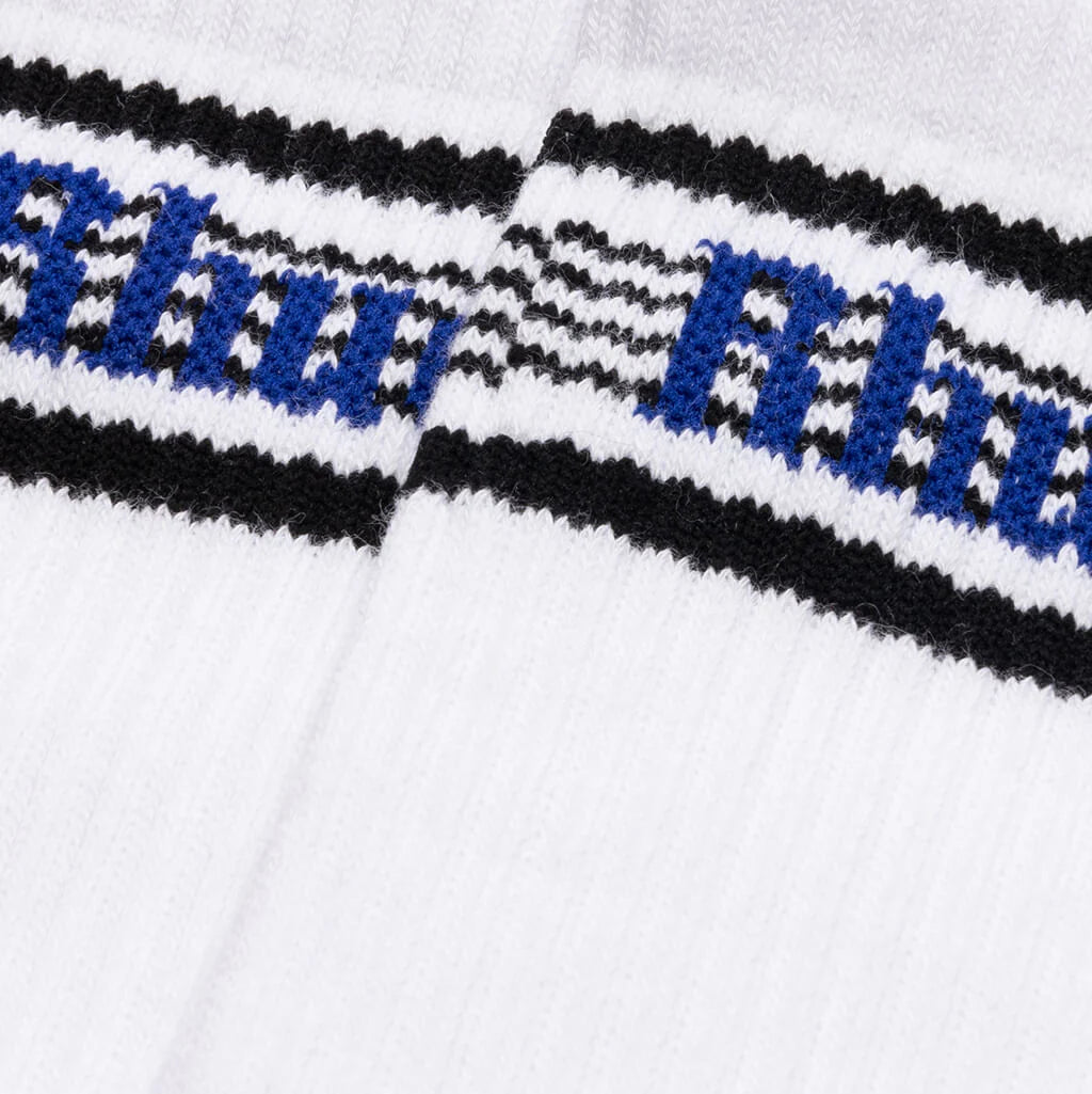 Speed Stripe Sock White Black Blue