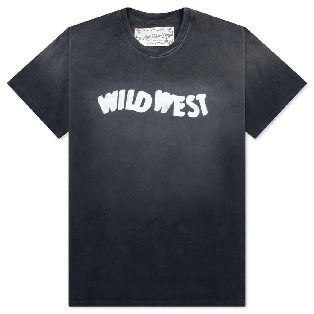 Wild West Tee Sun Faded Washed Black