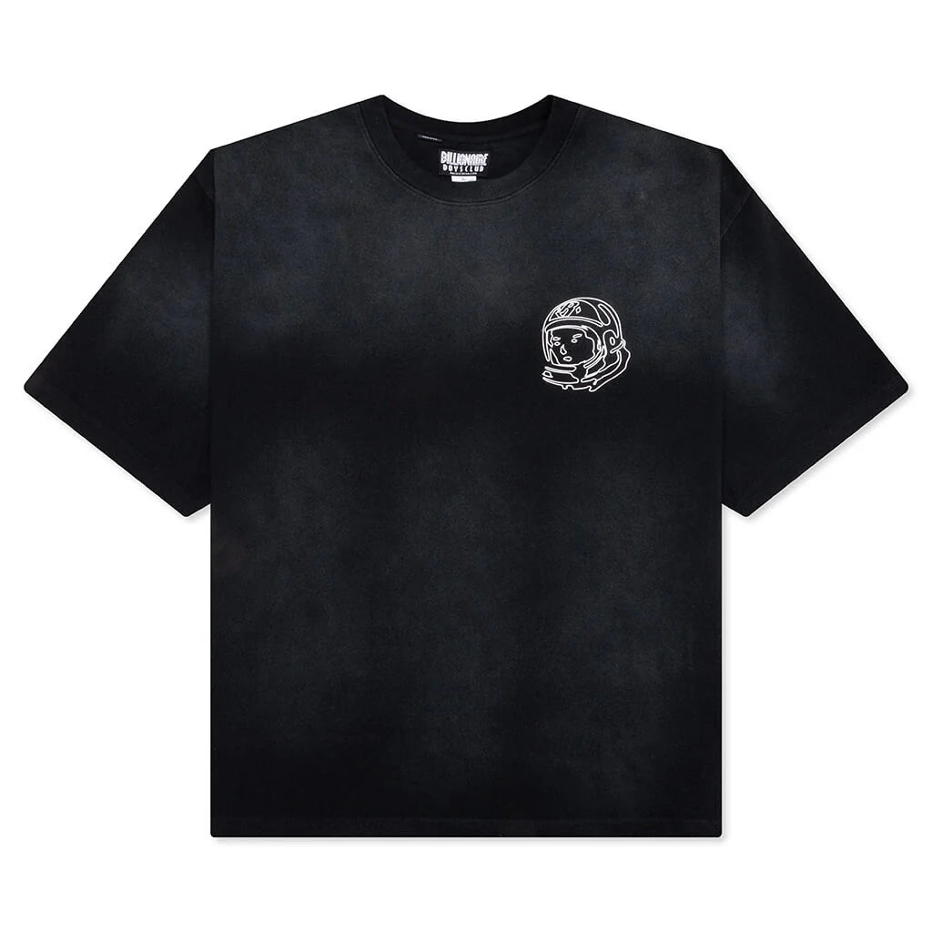 BB Faded Helmet S S Crop Fit Knit Black
