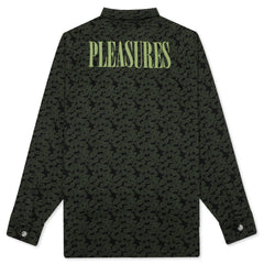 Leaf Half Zip Shirt Olive