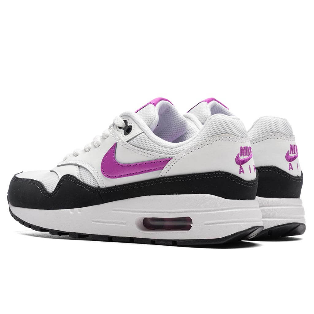 Air Max 1 BG GS White Fuchsia Dream Dark Obsidian