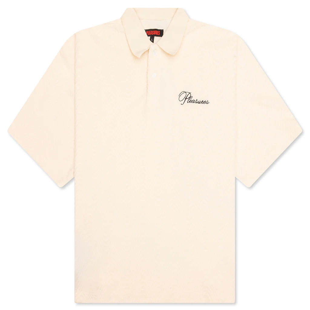 Zen Terry Boxy Polo Off White
