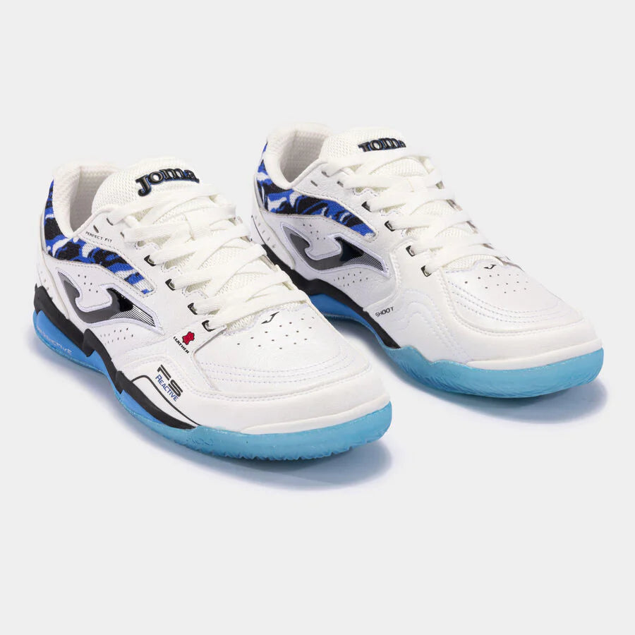 FS REACTIVE 2432 WHITE ROYAL TURF Zapatillas de fútbol sala Fs Reactive 24 para interior color blanco y azul marino