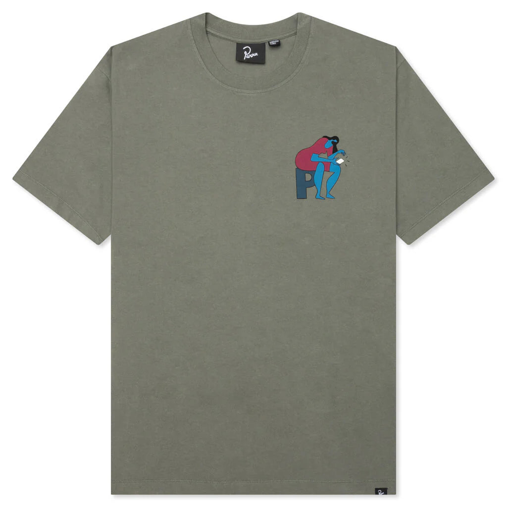 Insecure Days T Shirt Greyish Green