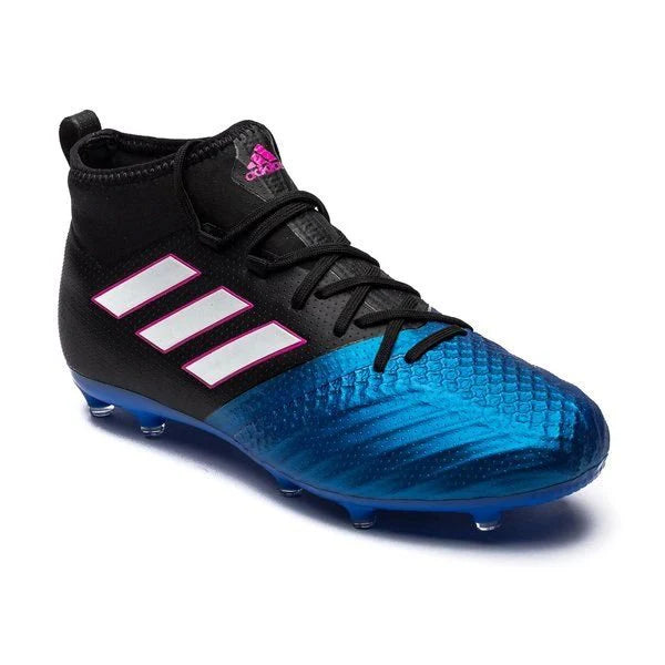 adidas ACE 171 FG Youth Firm Ground Soccer Cleats Black White Blue