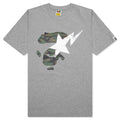 Womens Ape on Bapesta Tee Grey Green