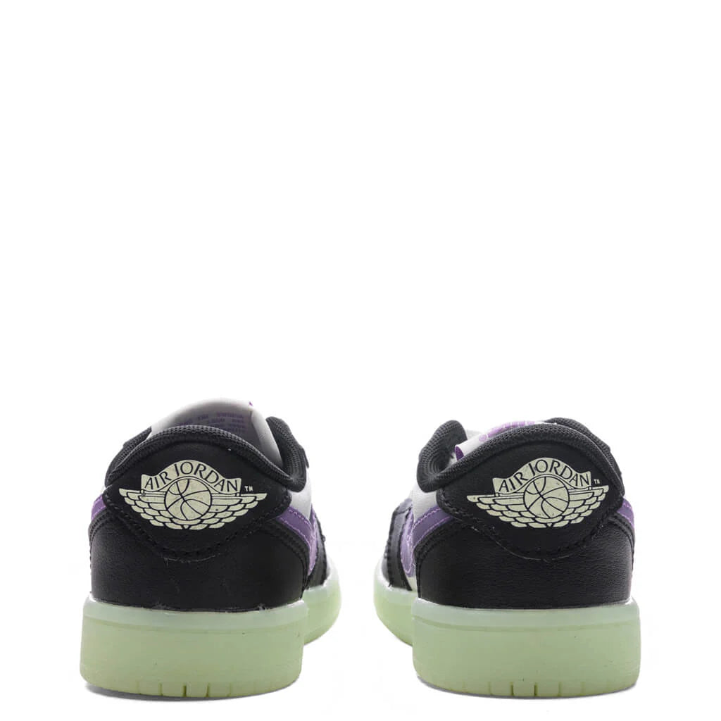 Air Jordan 1 Retro Low OG PS Black Black Raspberry Volt Tint