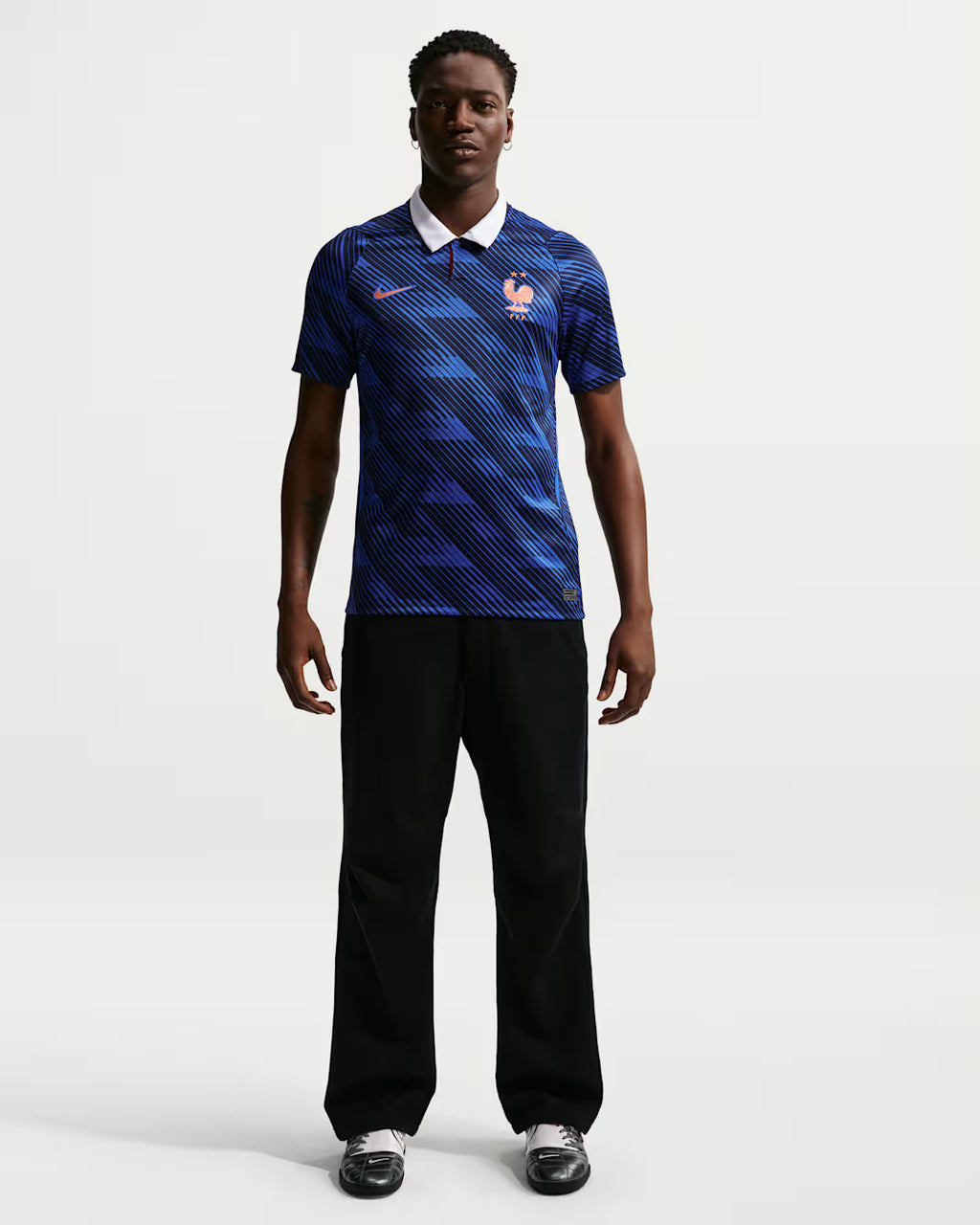 Nike France Home Mens Soccer Jersey 2026 Game Royal Blackened Blue White Metallic Copper
