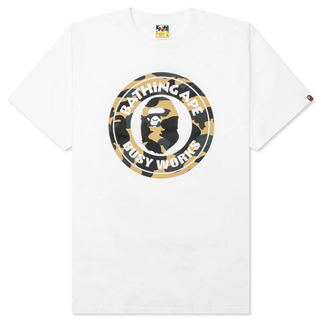 1st Camo Busy Works Tee White