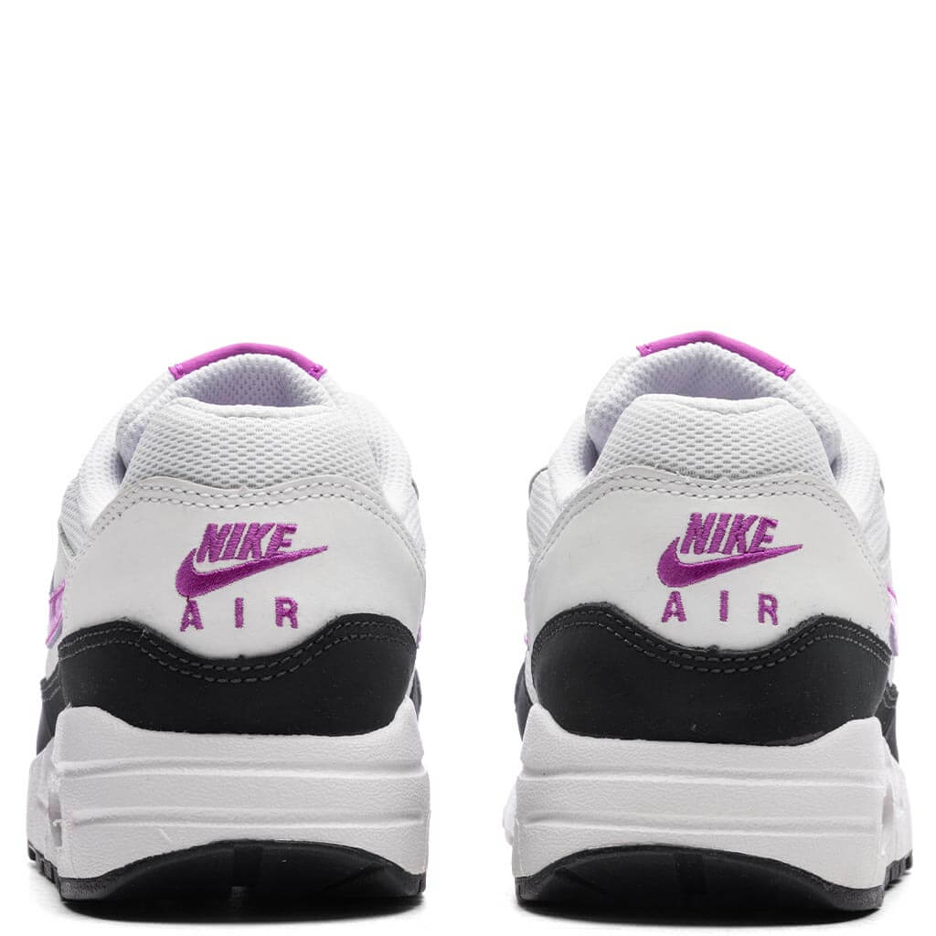Air Max 1 BG GS White Fuchsia Dream Dark Obsidian