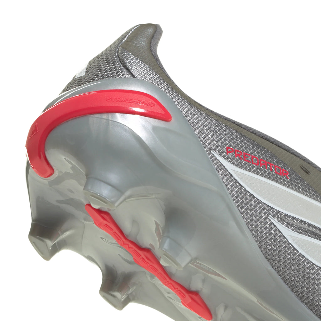 adidas Predator League Fold Over Tongue FG Youth Soccer Cleats Grey Red
