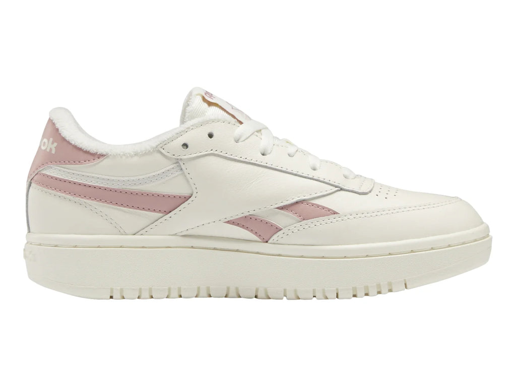 Tenis Reebok Club C Double Revenge Blanco y Rosa para Mujer
