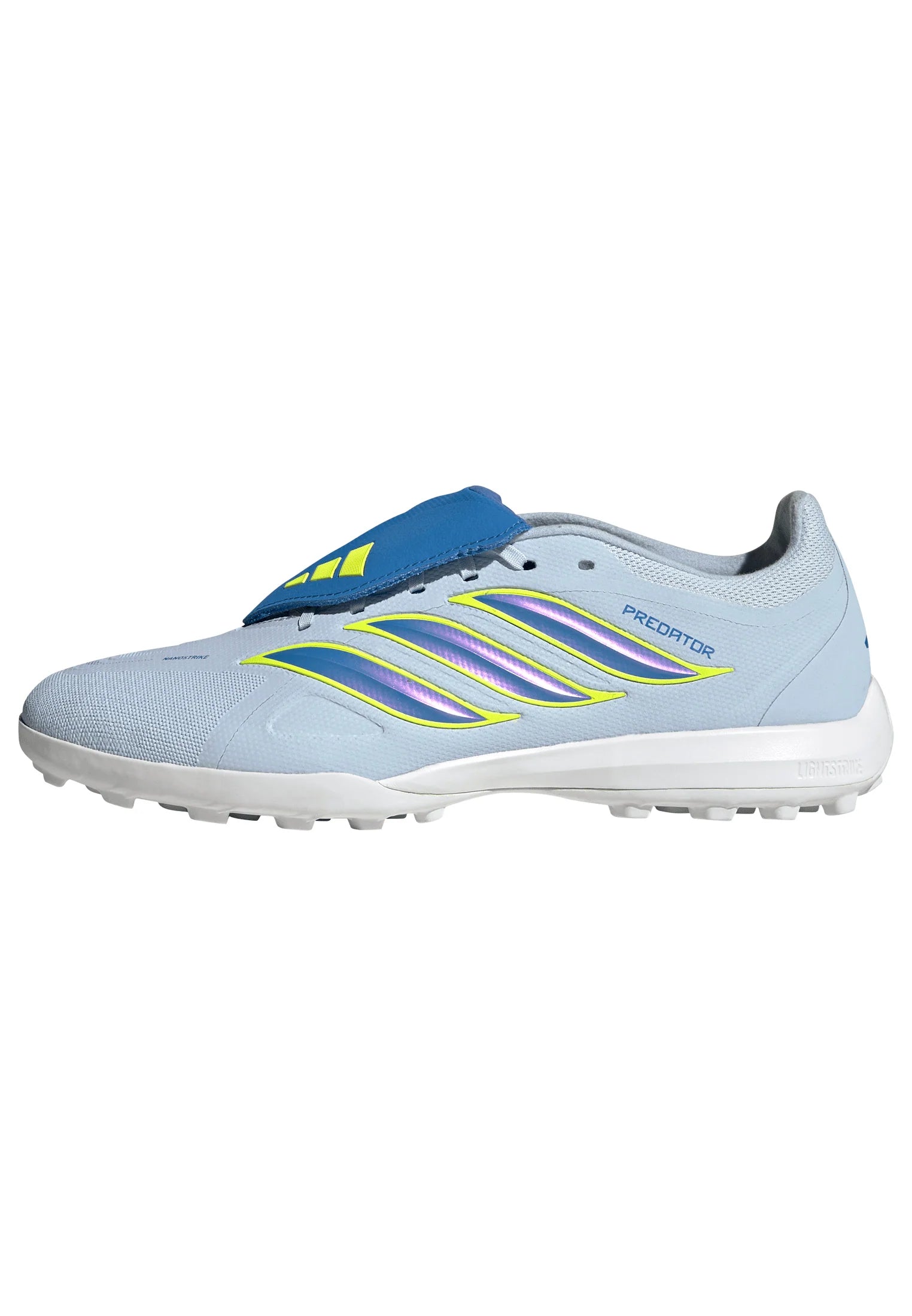 adidas Predator League Fold Over Tongue TF Turf Mens Soccer Cleats Sky Blue Yellow