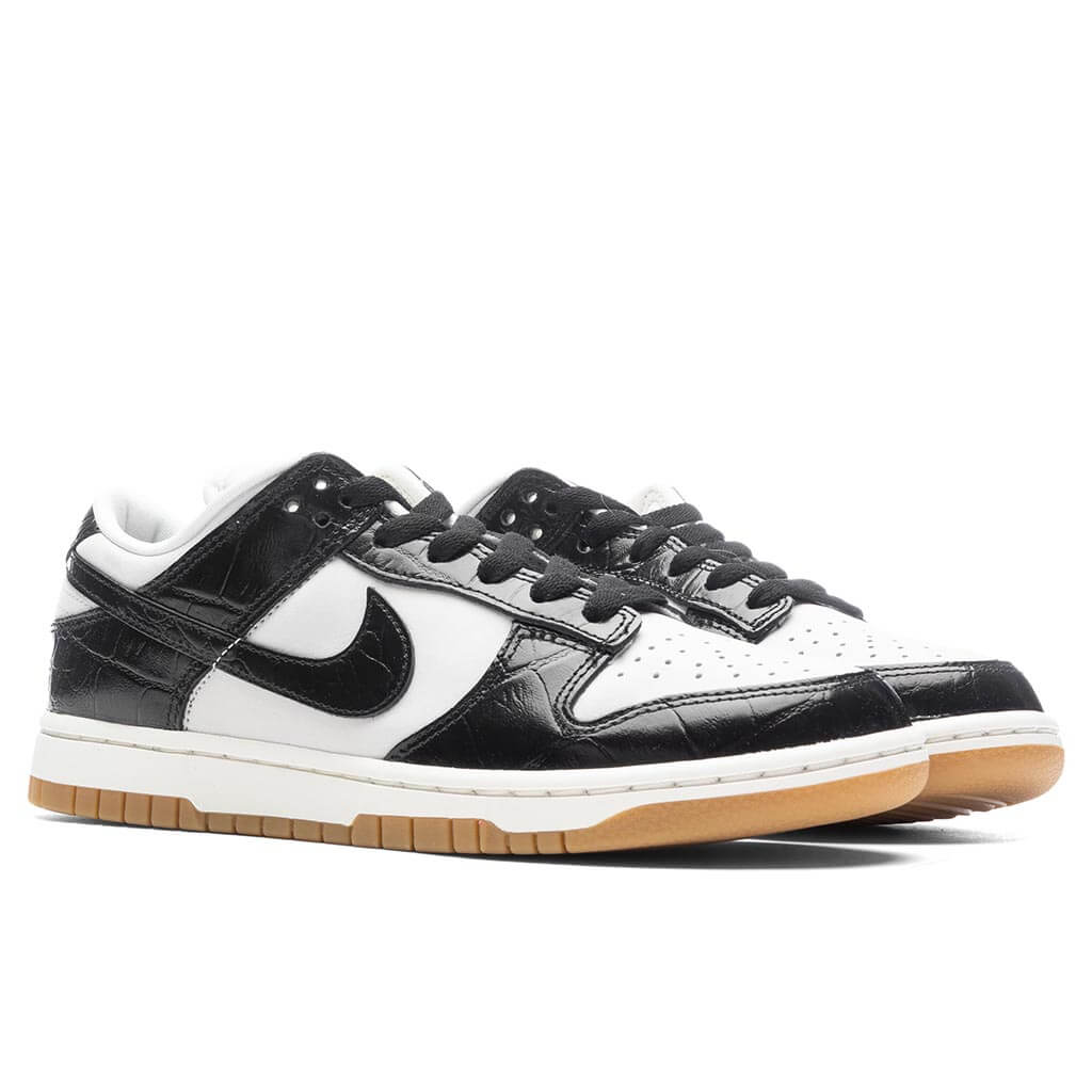 Womens Dunk Low LX Black Croc Phantom Black Sail