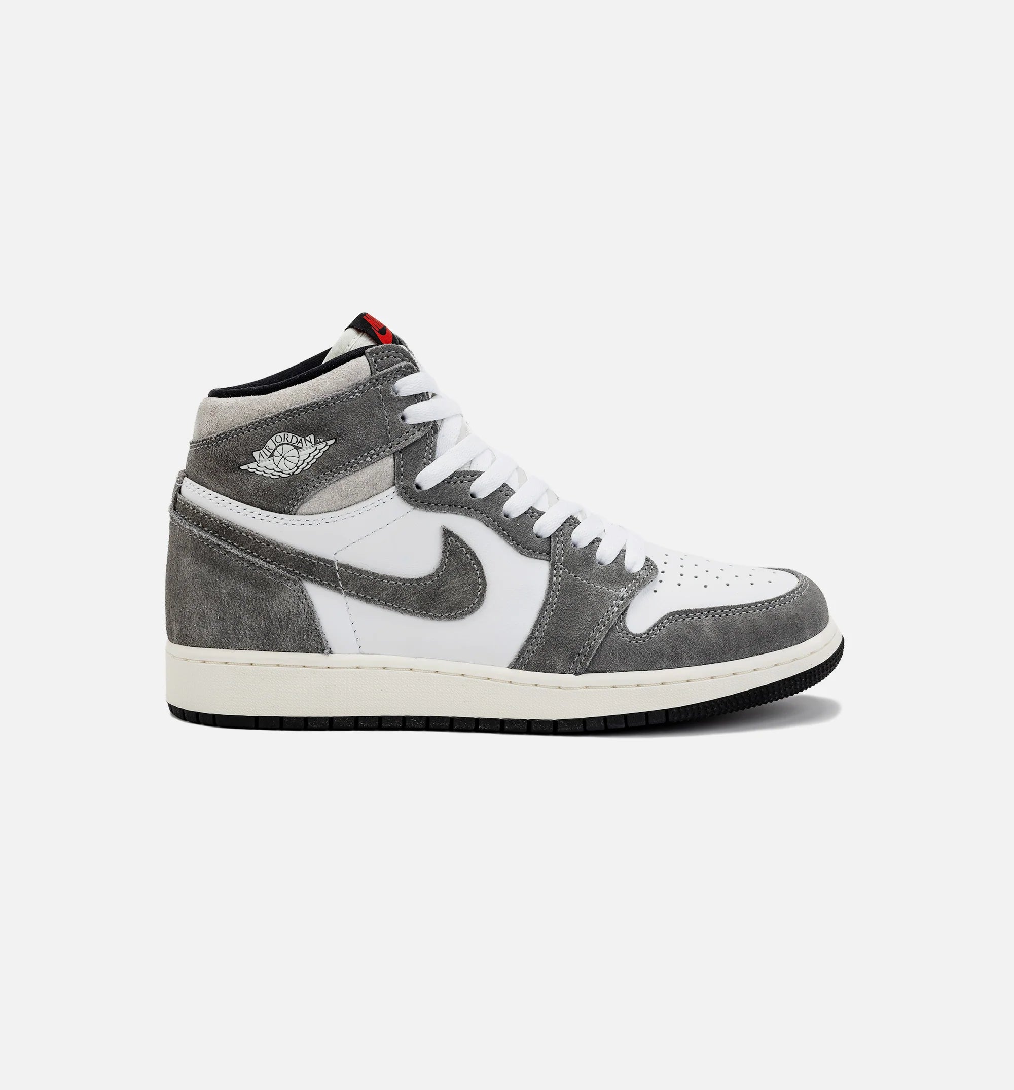 Air Jordan 1 Retro High OG Washed Heritage Grade School Lifestyle Shoe Grey White Free Shipping