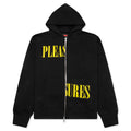 Split Zip Hoodie Black