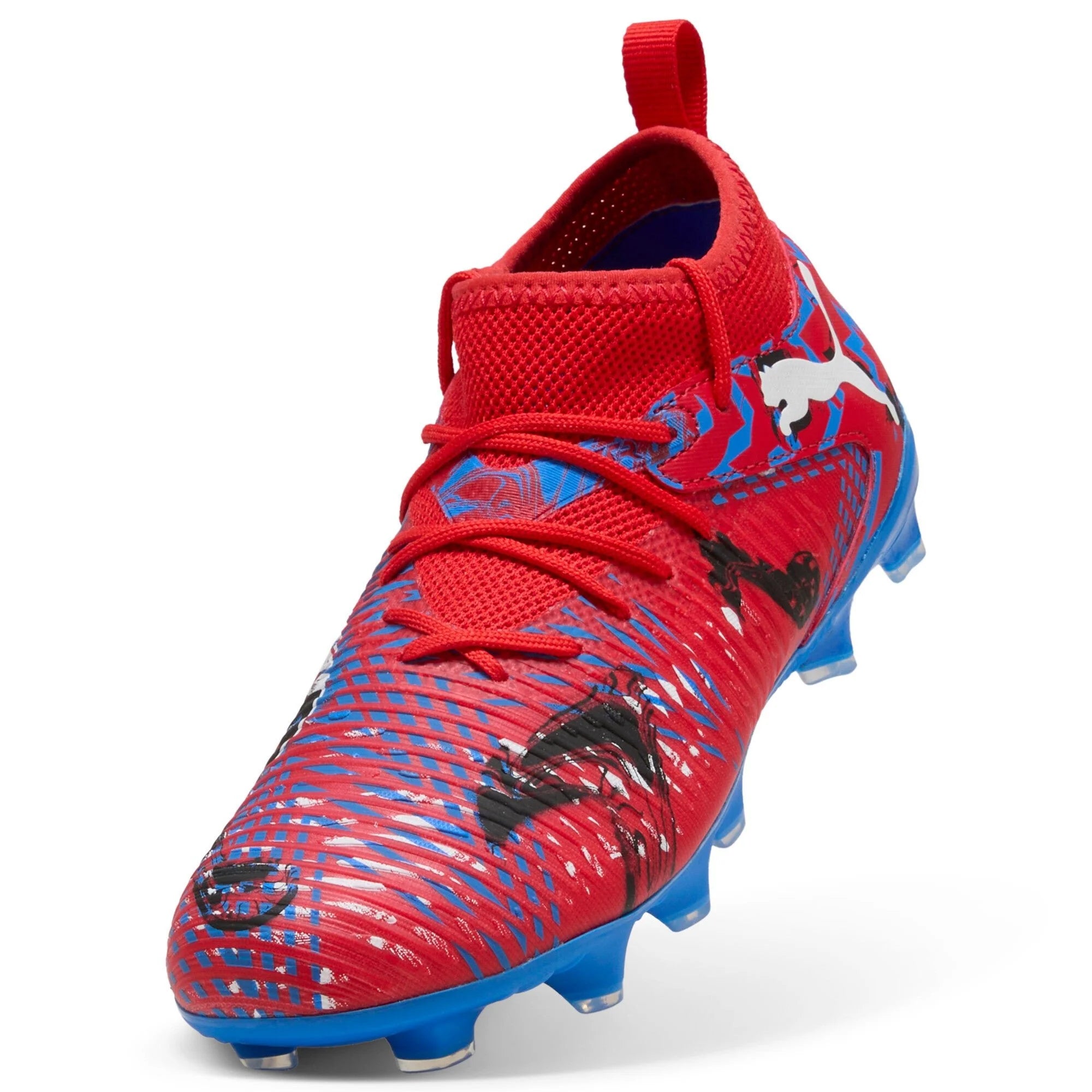 PUMA Future 8 Match Play Makers FG AG Youth Soccer Cleats Red Black Blue