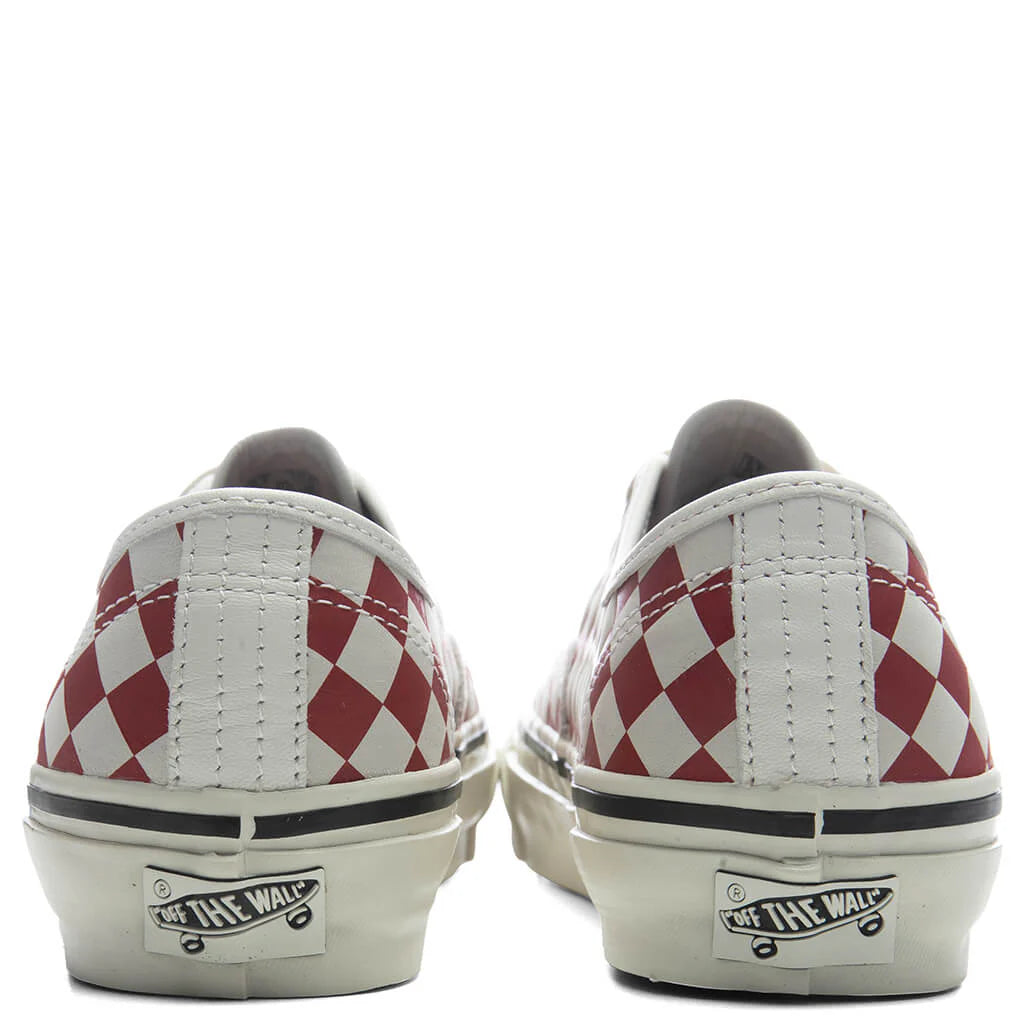 Premium LX Authentic 44 Diamond Checkerboard Red Marshmallow White