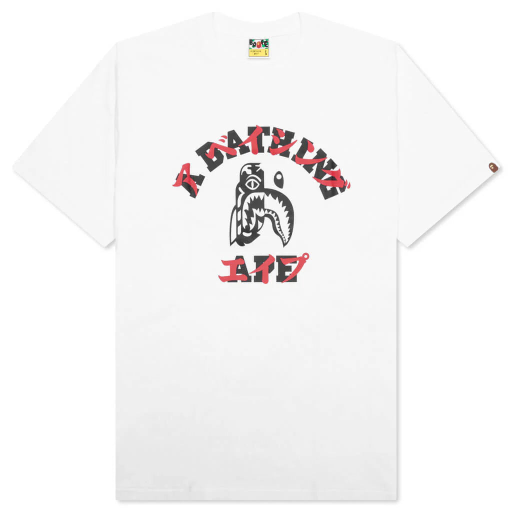 Tiger Shark Japanese Letter Tee White