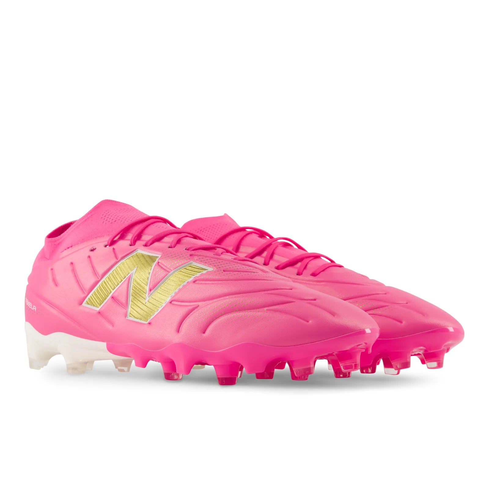 New Balance Tekela Team Low Laced V5 FG Firm Ground Mens Soccer Cleats Pink Heat