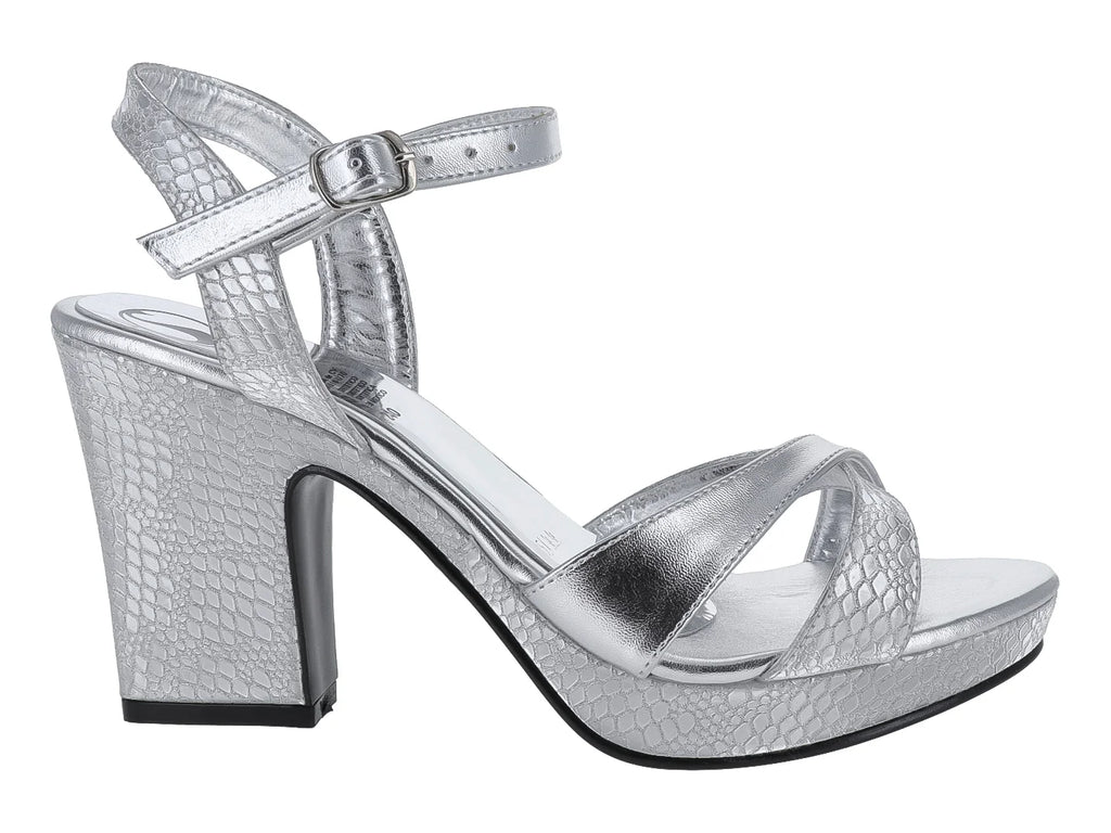 Sandalias Sary Plata Metálicas para Mujer