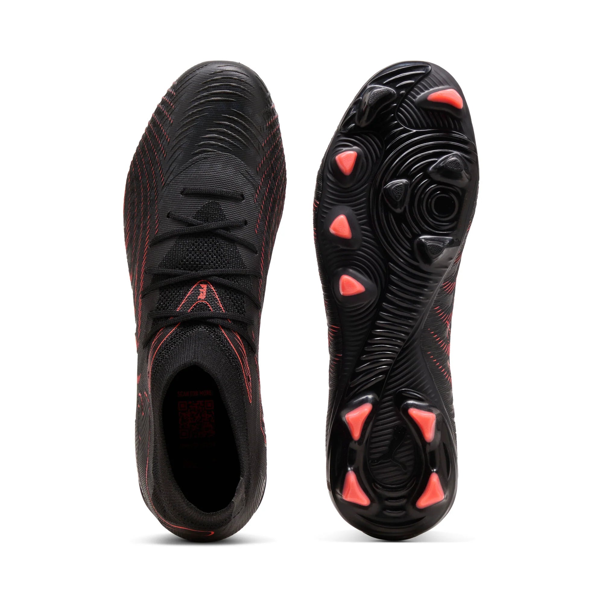 PUMA Future 9 Match FG AG Firm Ground Artificial Ground Mens Soccer Cleats Black Red Gray