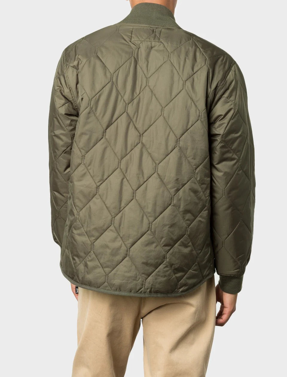 Stussy Quilted Military Mens Jacket Olive
