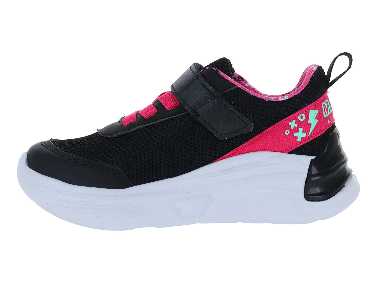 Tenis Makena Negro con Fucsia para Niña