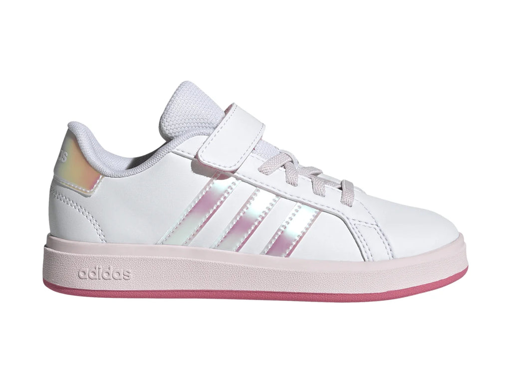 Tenis Adidas Grand Court 20 Blanco y Rosa para Niña