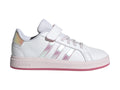 Tenis Adidas Grand Court 20 Blanco y Rosa para Niña