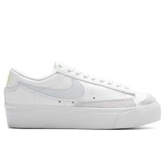 Womens Blazer Low Platform White Blue Tint Light Lemon Twist