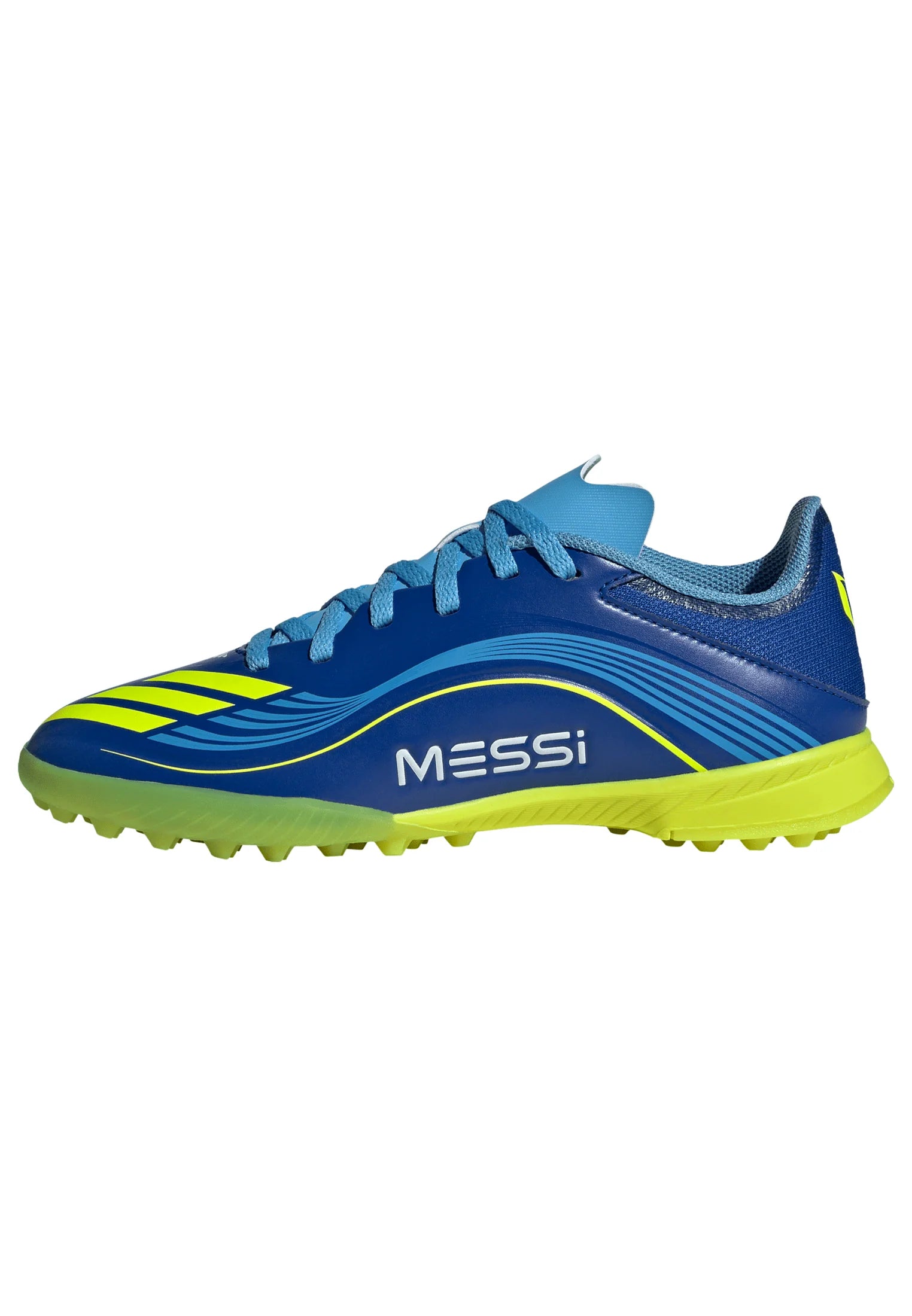 adidas F50 Messi League TF Youth Soccer Cleats Royal Blue Yellow Blue