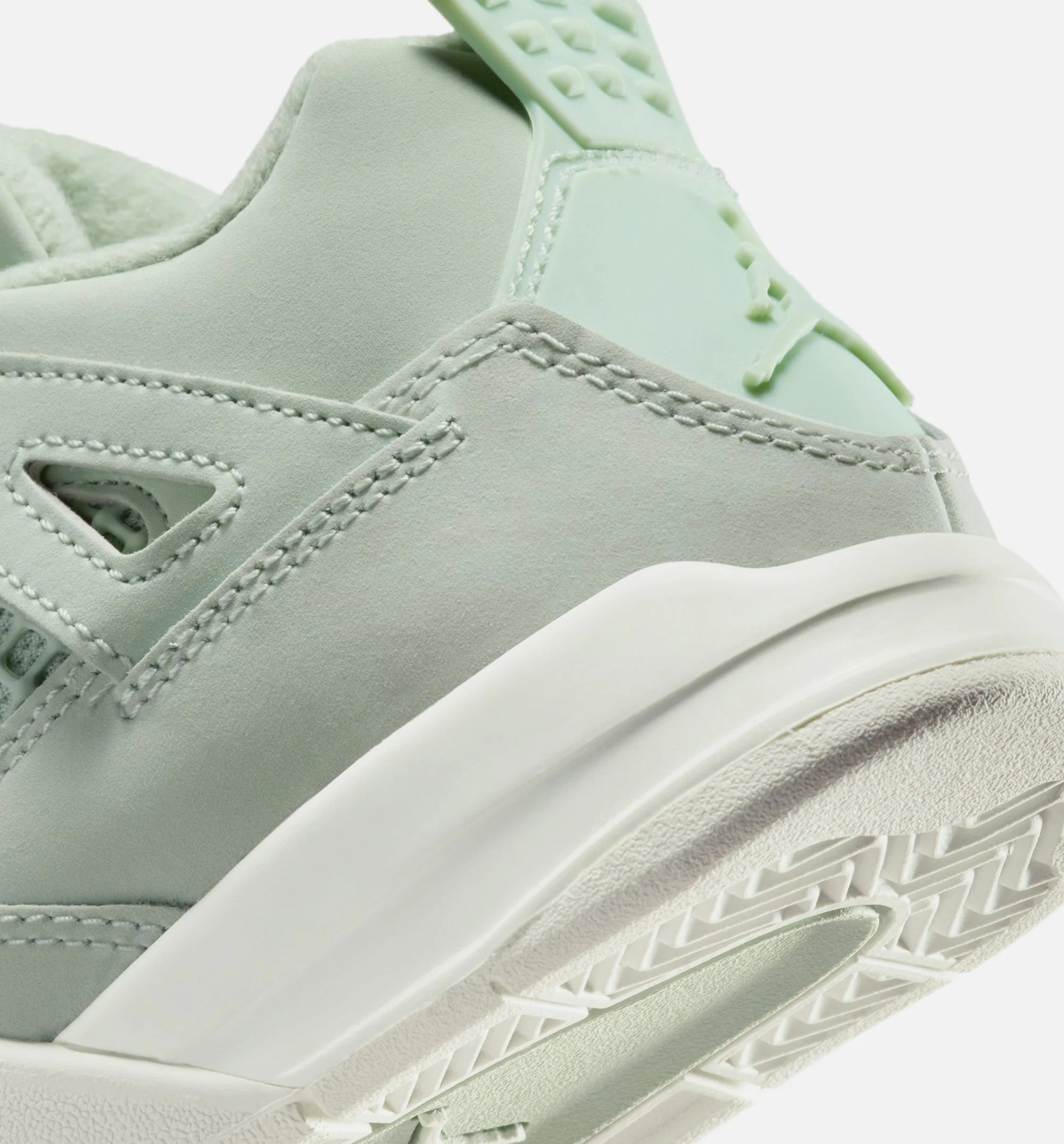 Air Jordan 4 Retro Abundance Preschool Lifestyle Shoe Seafoam Sail Metallic Silver