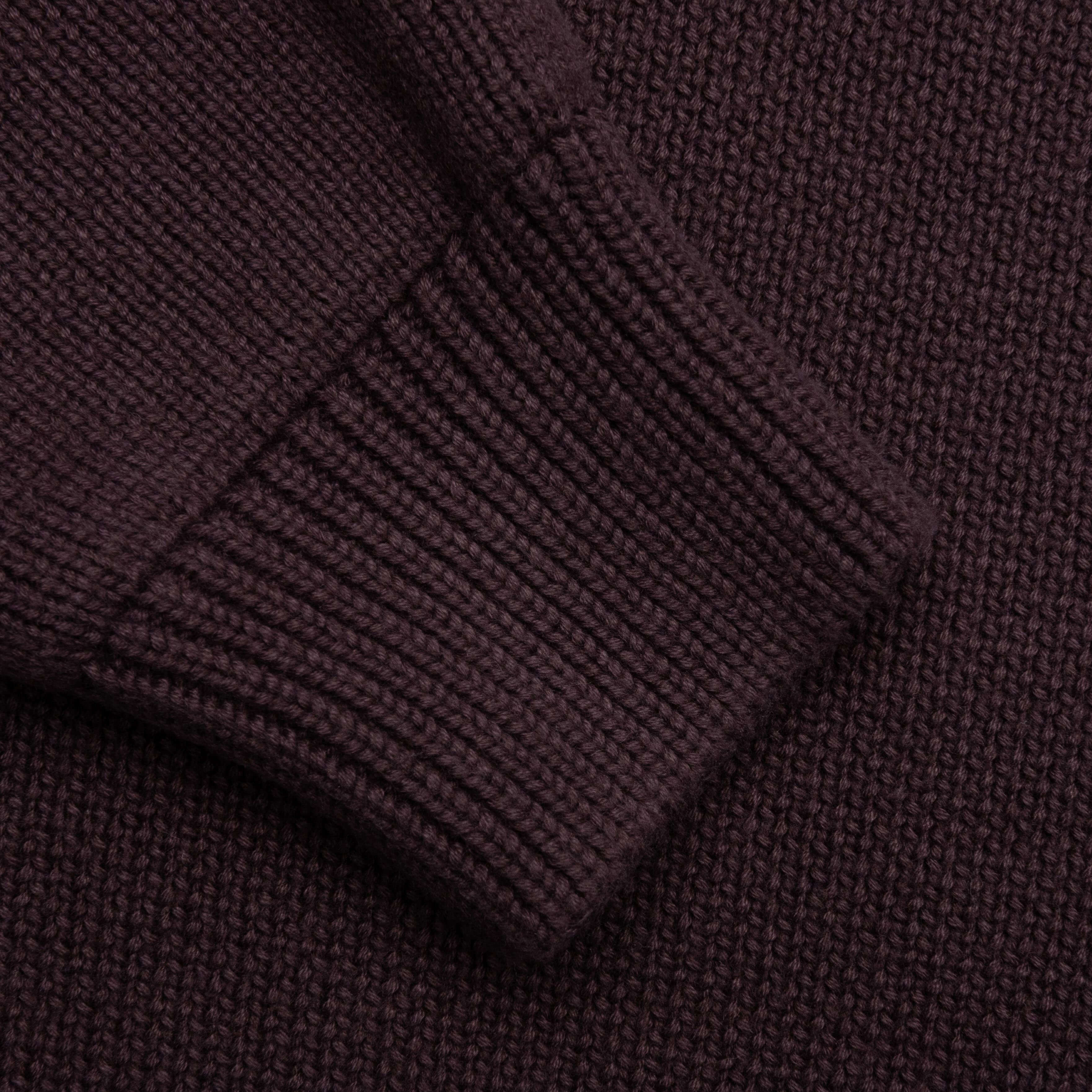Kids Knit Hoodie Plum