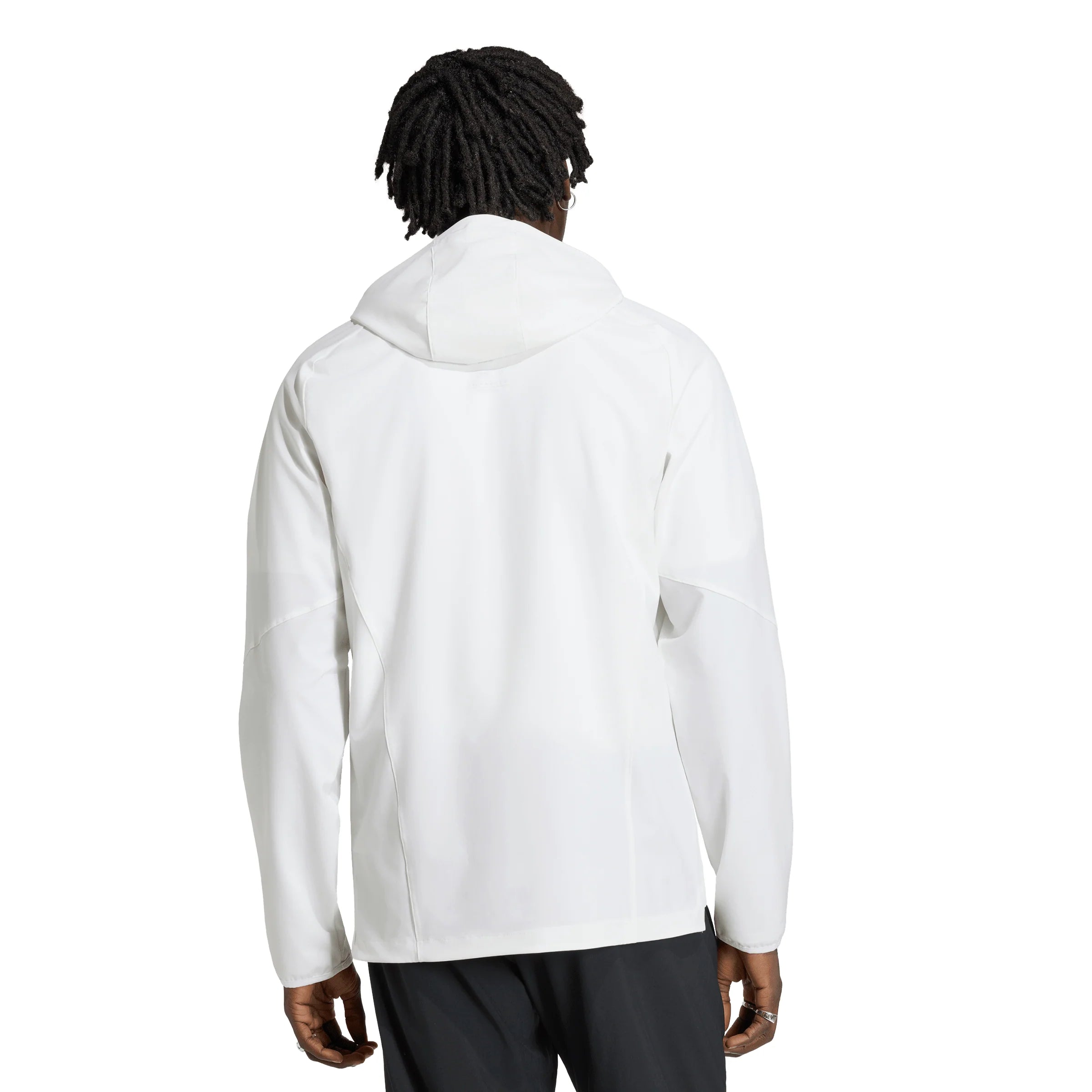 adidas Charlotte FC Tiro Travel Full Zip Mens Soccer Windbreaker White Blue
