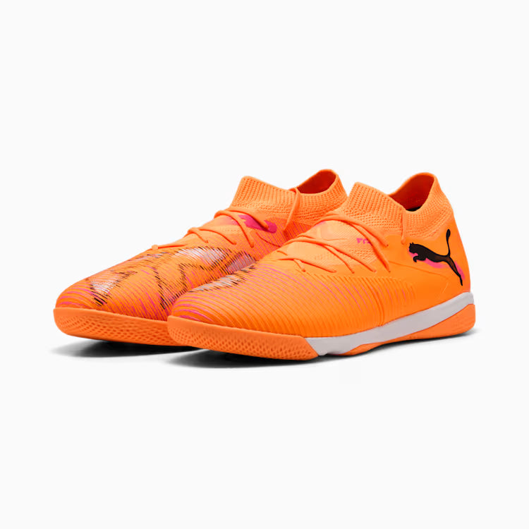 PUMA Future 8 Match IT Mens Soccer Shoes Orange Black