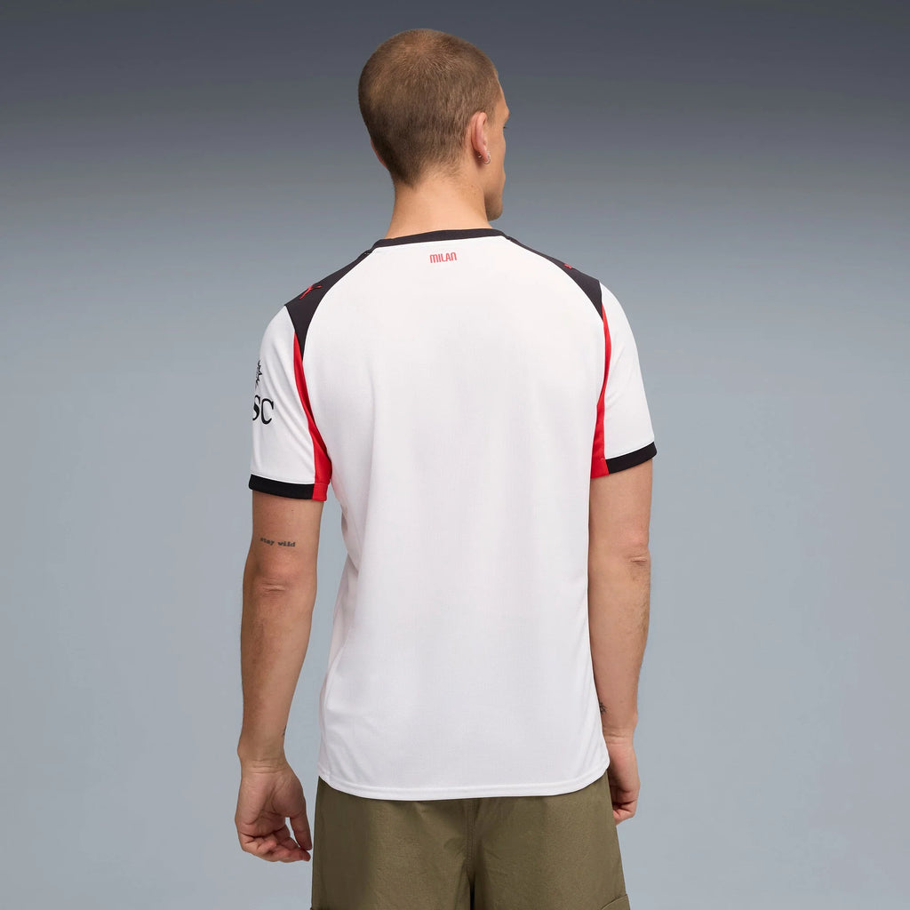 PUMA Mens AC Milan Away Soccer Jersey 25 White Red