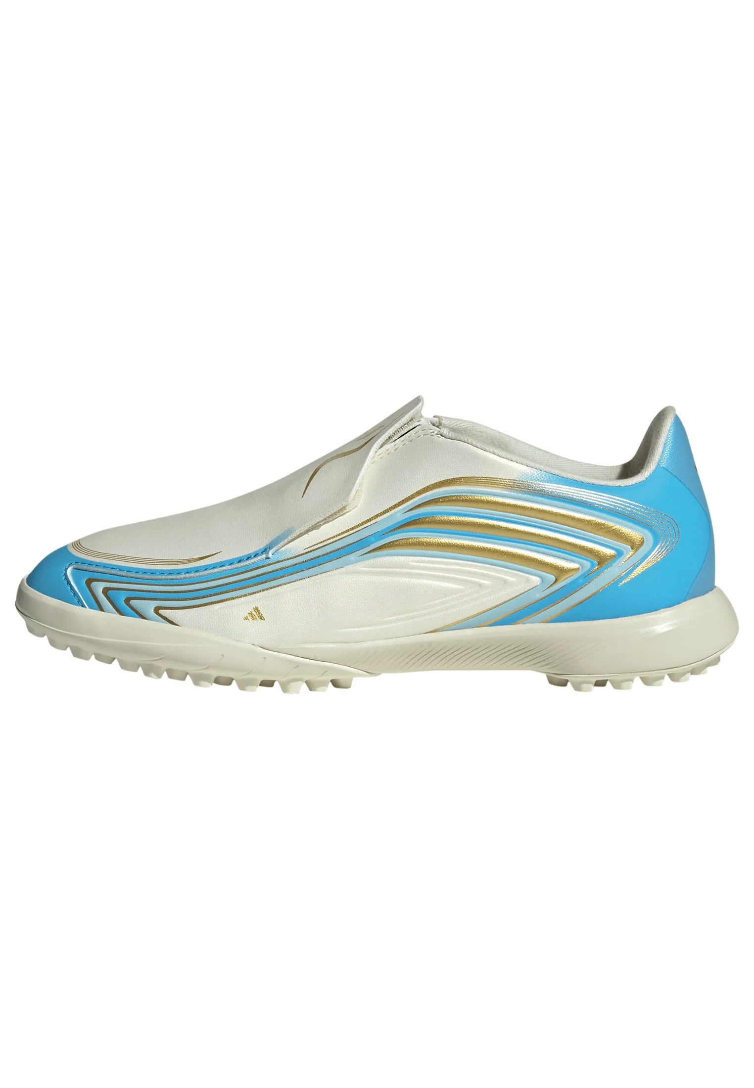 adidas F50 Messi League Laceless TF Turf Youth Soccer Cleats Blue