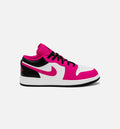 Air Jordan 1 Retro Low Fierce Pink Grade School Lifestyle Shoe White Fierce Pink