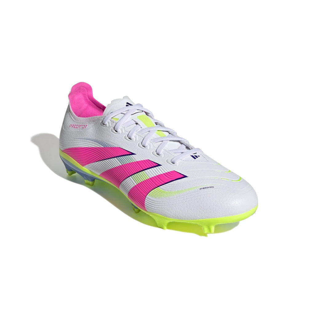 adidas Predator League Firm Multi Ground Soccer Cleats White Pink Lemon