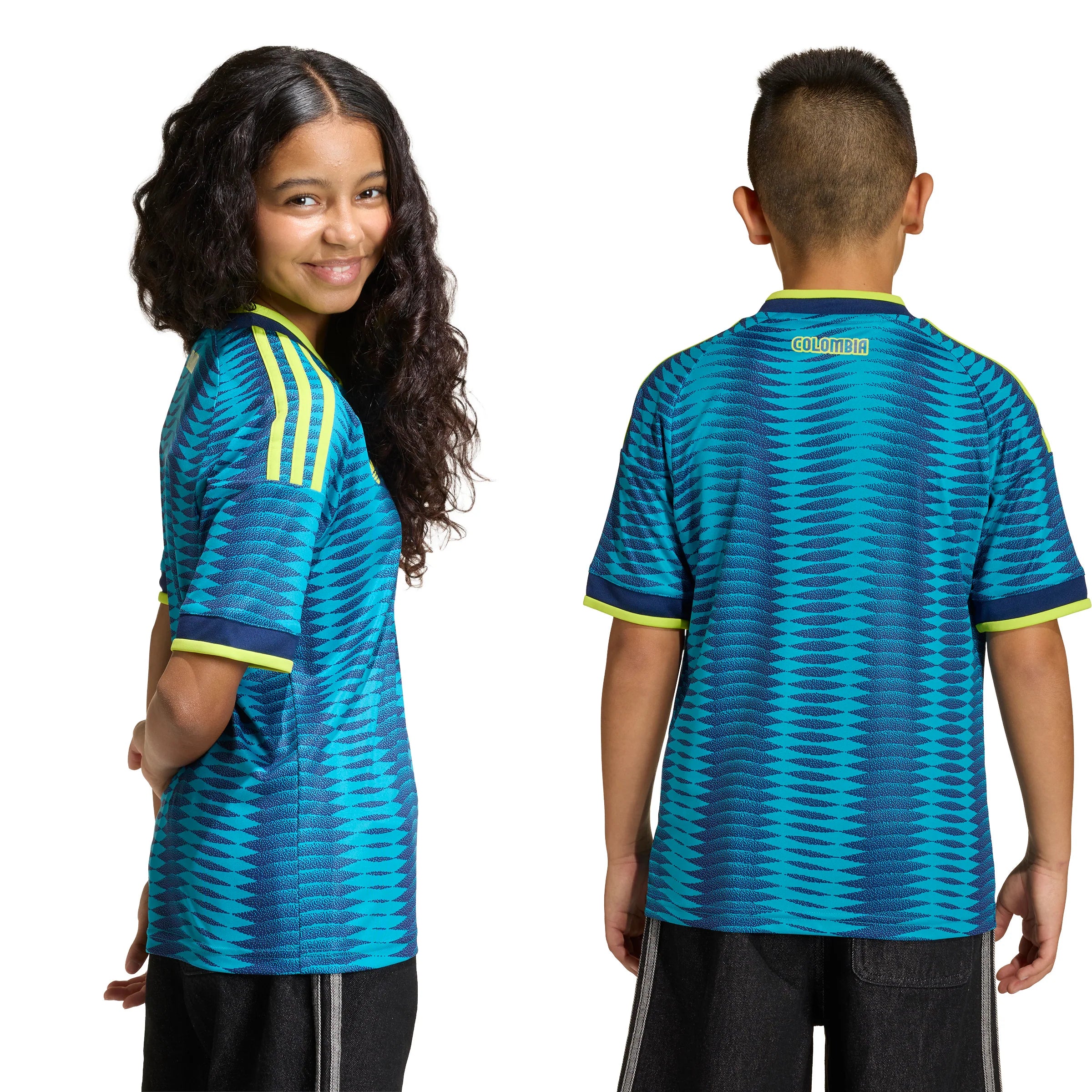 adidas Colombia Away Youth Soccer Jersey 2026 Mistery Petrol Navy