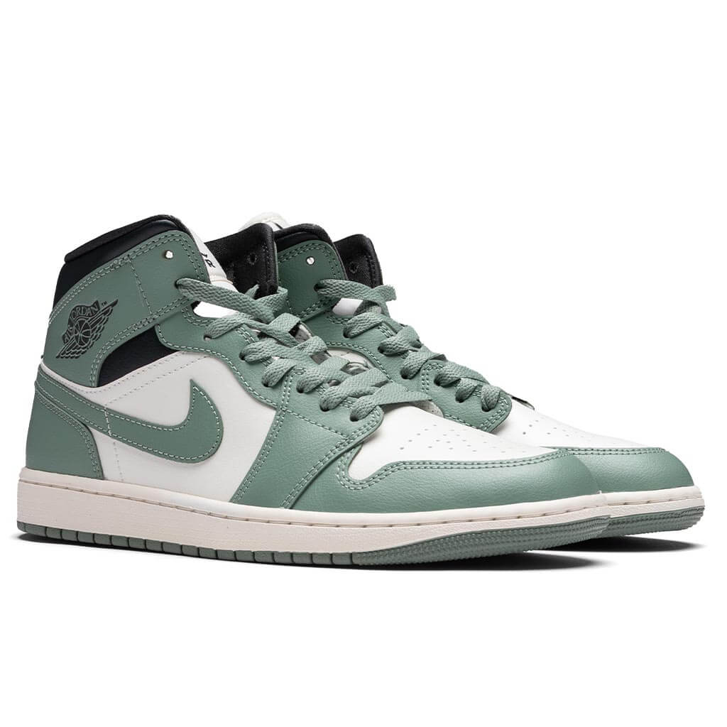 Womens Air Jordan 1 Mid Sail Jade Smoke Anthracite