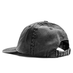 Scripted 6 Panel Hat Washed Black