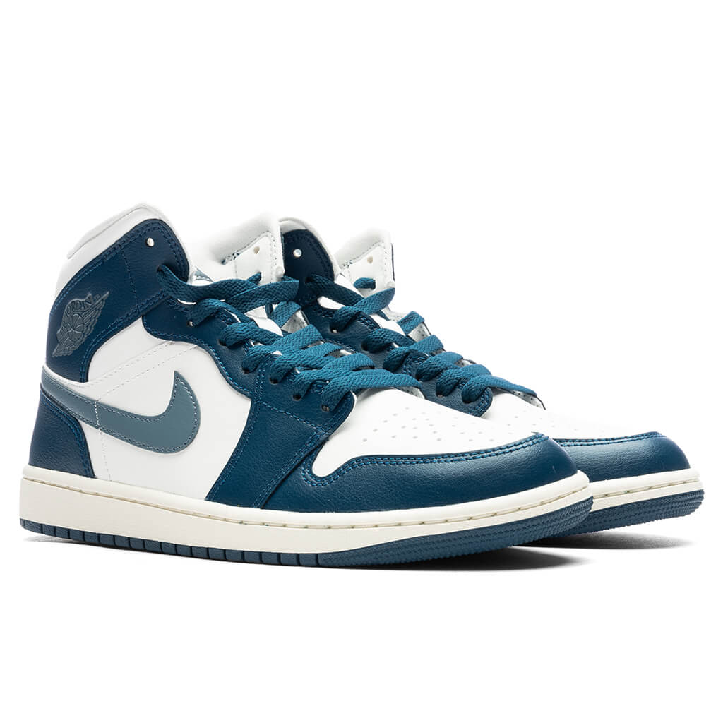 Womens Air Jordan 1 Mid Sky J FR Blue Ozone Blue Sail