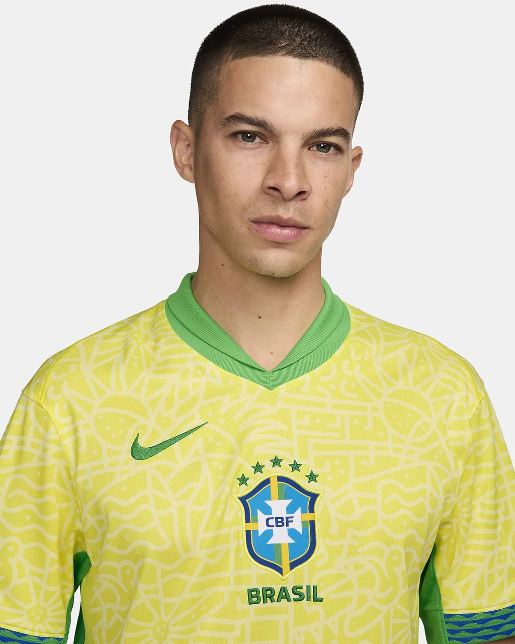 Nike Brazil Stadium Home Mens Jersey 24 Yellow