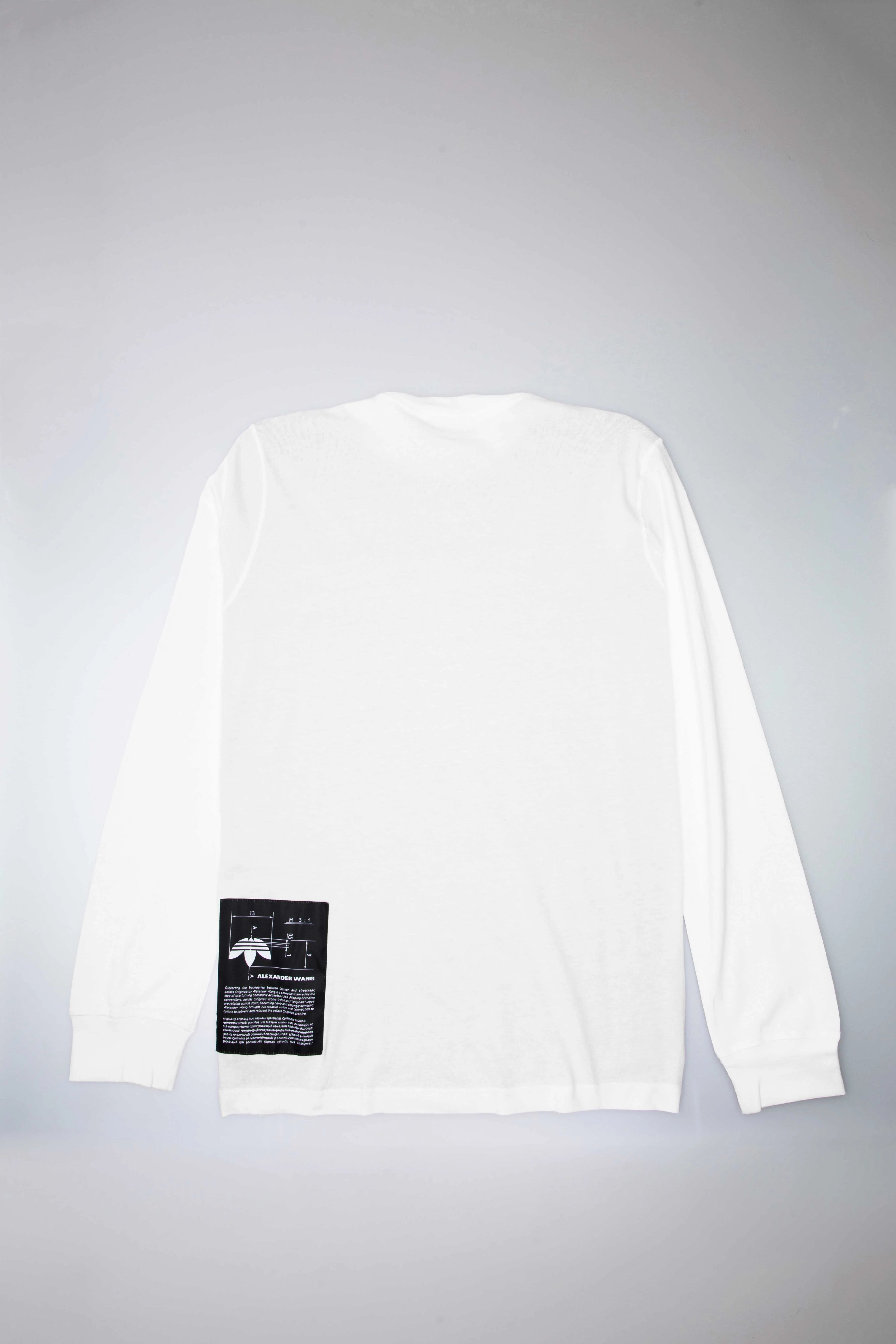 Alexander Wang X adidas Collection AW Graphic Long Sleeve Mens Shirt White White
