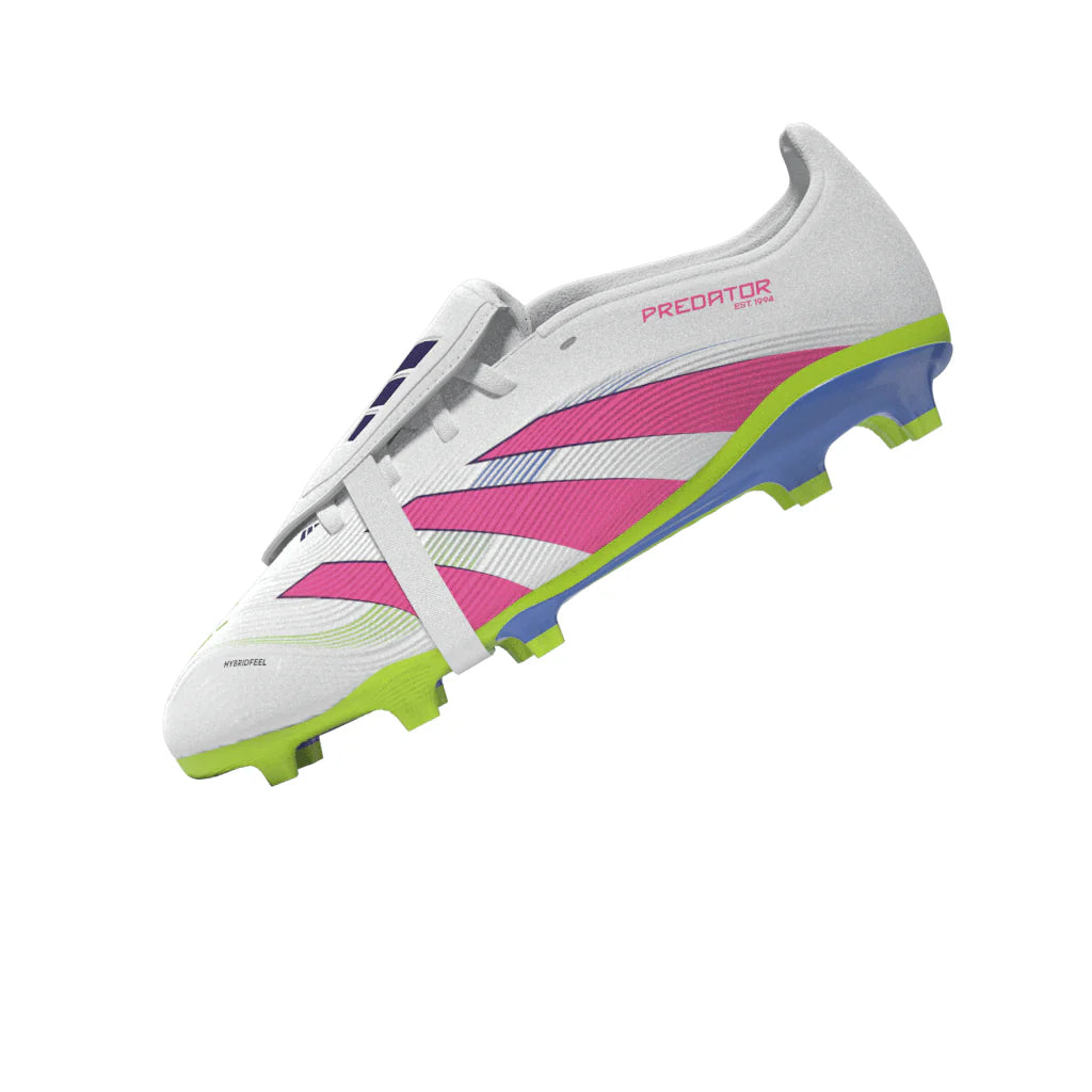 adidas Predator League Fold Over Tongue Firm Ground Boots Junior White