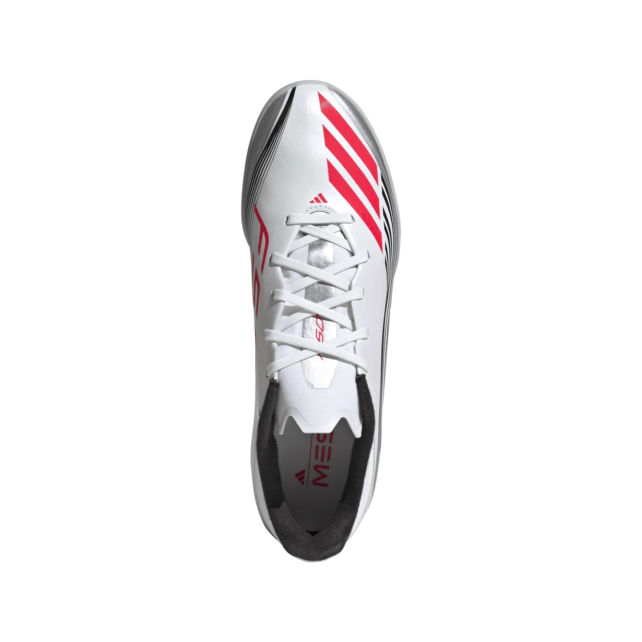 adidas F50 Messi League Turf Soccer Cleats White Red Silver