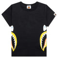 Kids Colors Side Shark Tee Black