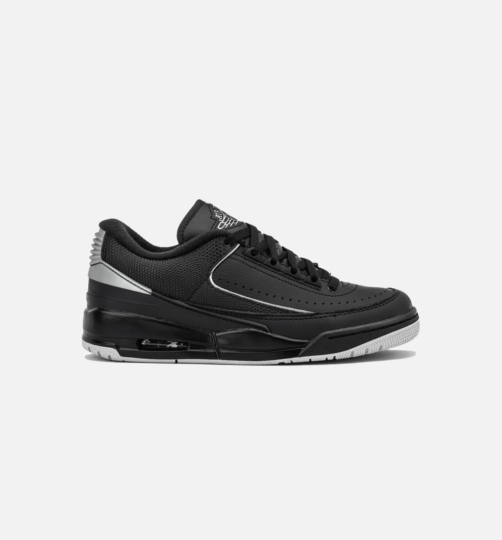 Air Jordan 2 3 Mens Lifestyle Shoe Black Metallic Silver